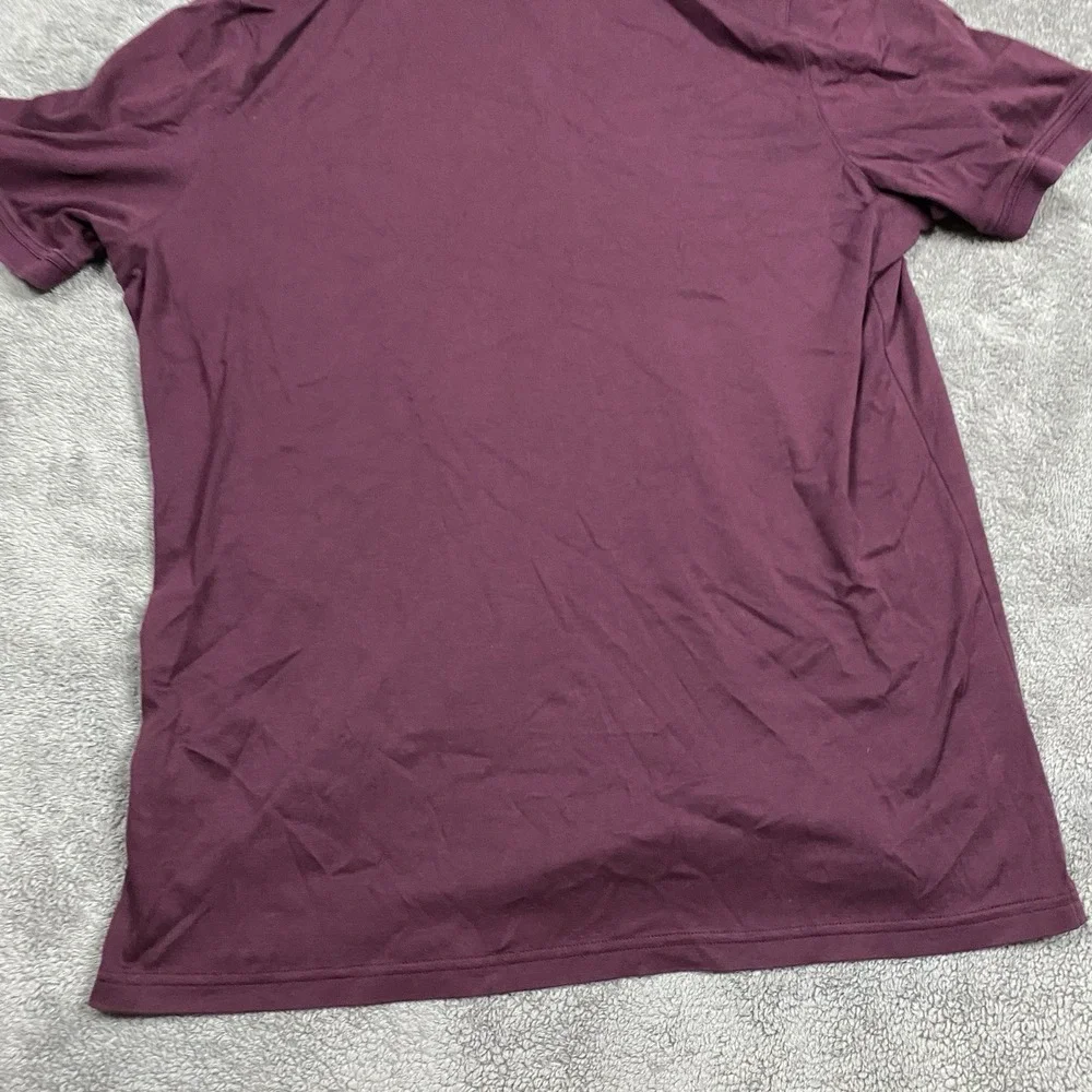 Banana Republic Luxury Touch Polo Mens Tall XL Burgundy Buttons Short Sleeve